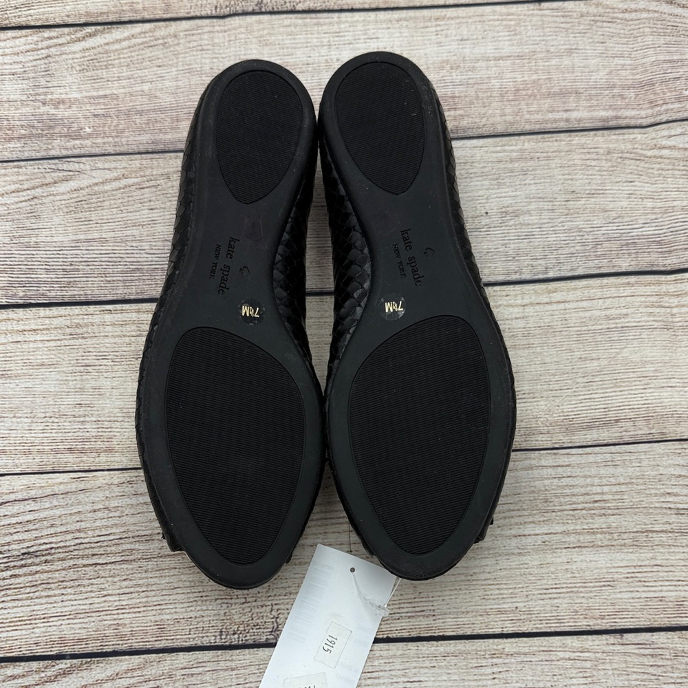 Kate Spade Black Ballet Flats with Pearl Embellishment - Picture 4 of 4